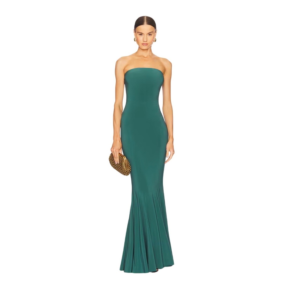 Norma Kamali x REVOLVE Strapless Fishtail Gown in Mountain Green‎ Size XS